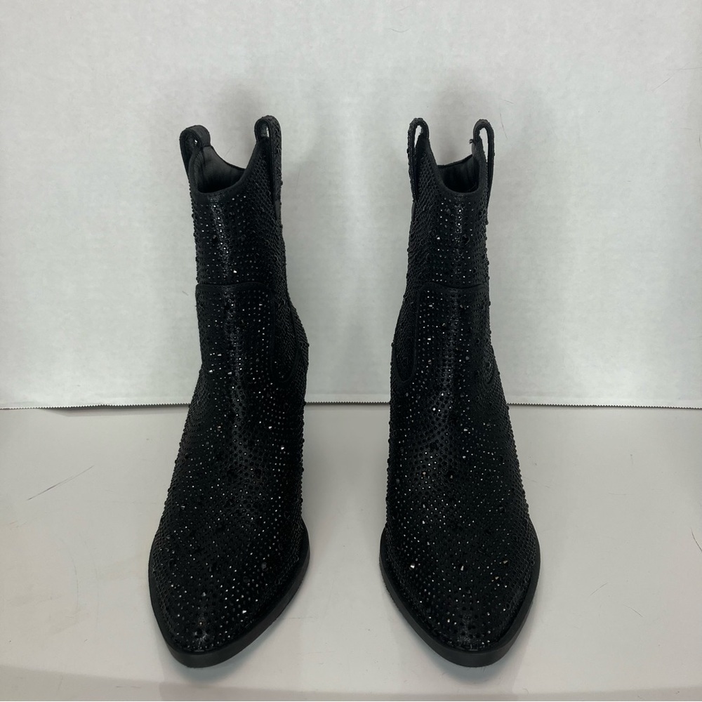 Forever black sequins cowboy boots